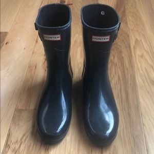 Hunter Original Refined Short Gloss (Navy Blue)